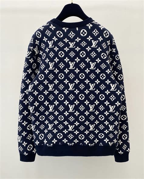 louis vuitton full monogram jacquard crew neck black